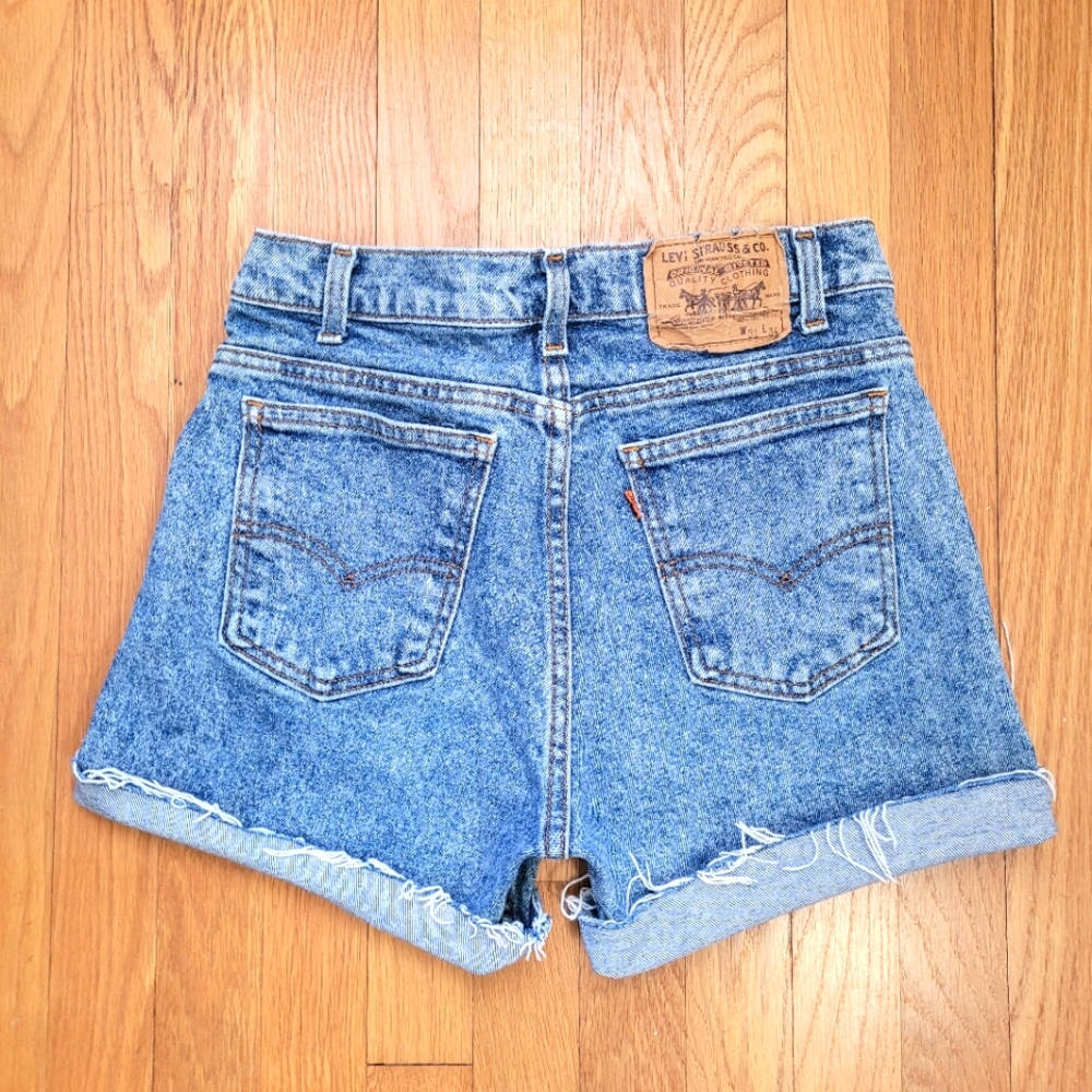Levi's Vtg orange tab cut off jean shorts